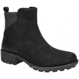 EASY STREET MYSTERY WOMENS FAUX LEATHER LEOPARD PRINT ANKLE BOOTS sz 8.5 ww